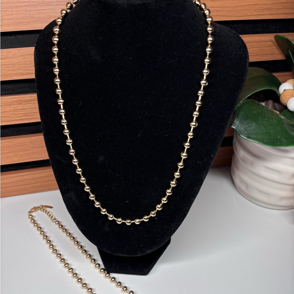 Gold Beaded Necklace - Women Jewelry